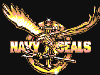 Navy Seals title screen for Commodore 64